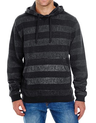 Striped Marl Pullover Black-Charcoal-Striped
