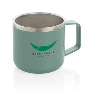Stainless-Steel Camping-Tasse grün