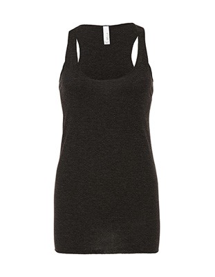 Racerback Tank Top Charcoal-Black-Triblend