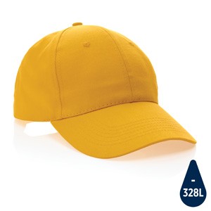 6 Panel Kappe aus 190gr gelb