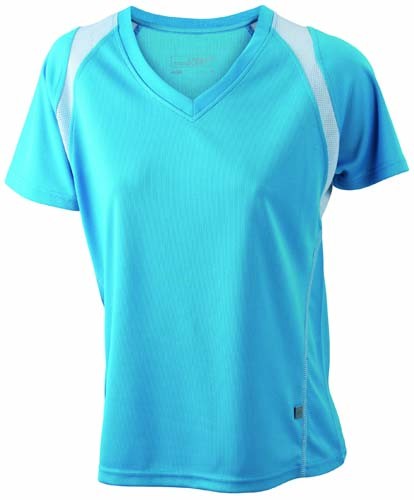 JN396 Ladies` Running-T_Orange-White
