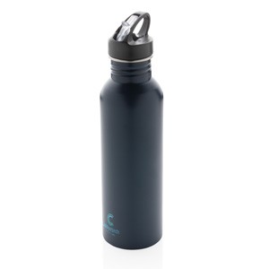 Deluxe Sportflasche aus Edelstahl d.blau