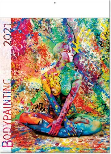 Bildkalender deutsch BODYPAITING mit Klappfälzel