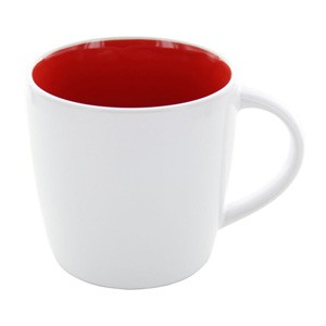Tasse Emilia weiß-rot