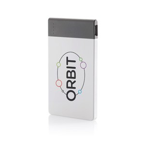 Flache Powerbank 4.600 mAh weiß