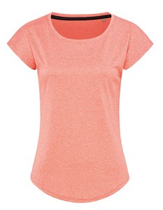 Recycelte Sports-T Move Frauen Coral-Heather