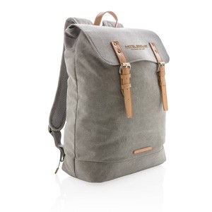 Canvas Laptop-Rucksack, grau