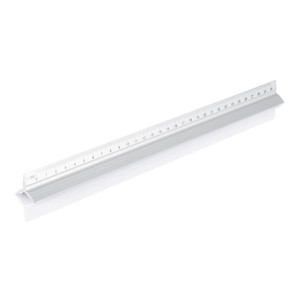 Aluminiumlineal mit 5 verschiedenen Skalen 