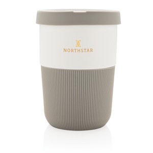 PLA Cup Coffee-To-Go 380ml weiß/grau