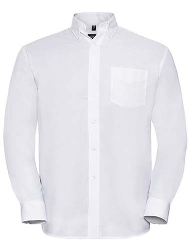 Men`s Long Sleeve Classic Oxford Shirt_White