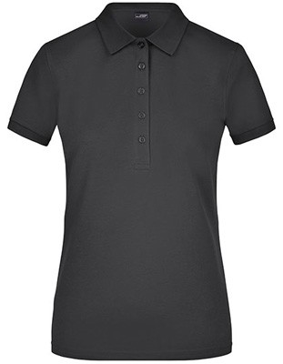 Ladies` Elastic Polo Black