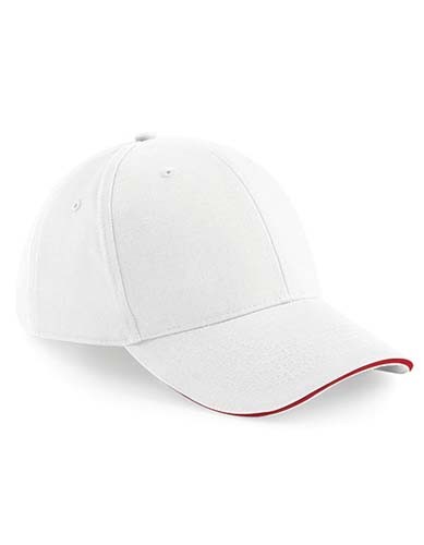 Athleisure 6 Panel Cap_White_Classic-Red