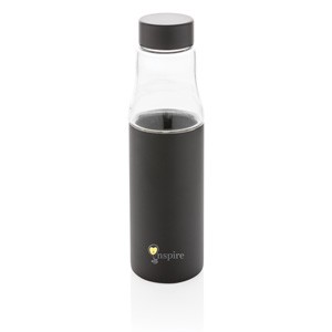 Glas und Vakuum-Flasche schwarz