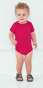 L-LA4424N Kurzarm-Bodysuit aus feinem Jersey für Kleinkinder