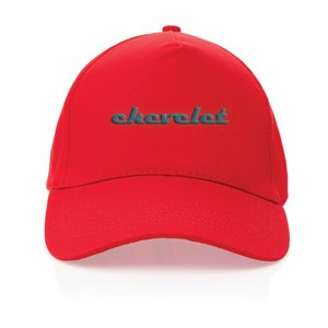 5 Panel Kappe aus 190gr rot