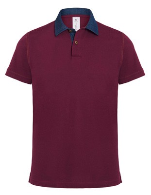 Polo Men Denim_Burgundy
