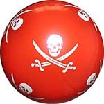 Ri-8502033 Spielball „Piraten“ 8,5“ | Ø 22 cm | mit Ventil | Gewicht 130 g