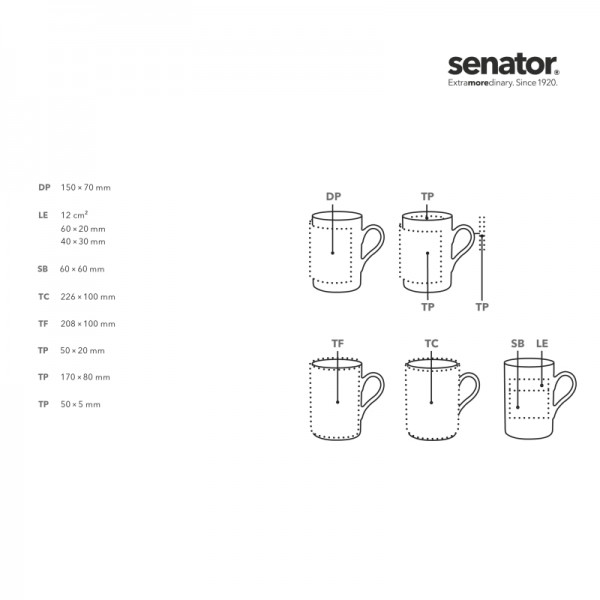 S-0351 PRIME COLOUR Schmale Steinzeugtasse