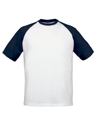 T-Shirt Base-Ball White_Navy