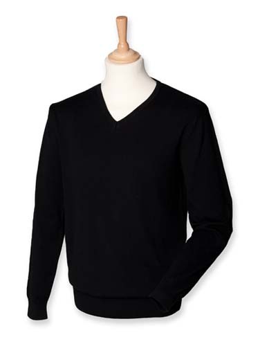 Men`s Lightweight V-Neck Jumper_Black