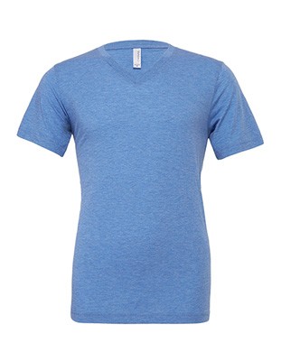 Triblend V-Neck T-Shirt Blue-Triblend