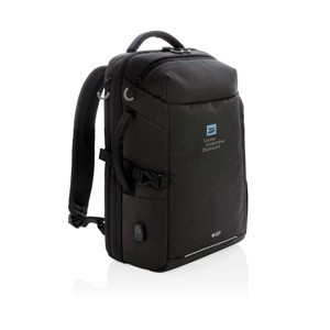 USB Laptop-Rucksack, schwarz