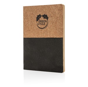 Notizbuch aus Kork schwarz