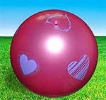 Spielball „Herzen“ 8,5“ | Ø 22 cm | mit Ventil