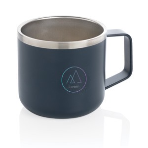 Stainless-Steel Camping-Tasse blau