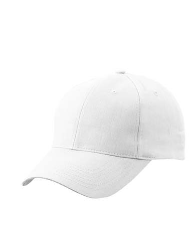 Brushed 6-Panel Cap_White