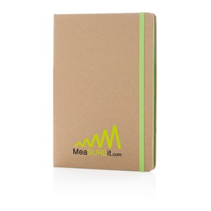 Nachhaltiges A5 Notizbuch grün