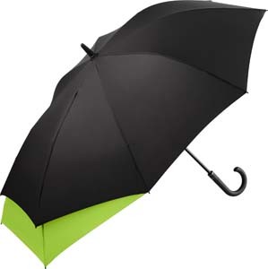 Fa-7704-Midsize-Stockschirm Stretch_schwarz-limette
