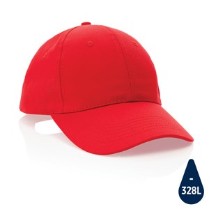 6 Panel Kappe aus 190gr rot