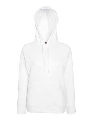 F435 Ladies Hooded Sweat_White