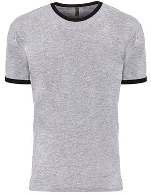 Men`s Ringer T-Shirt Heather-Grey_Black