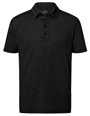 Men`s Slub Polo Black