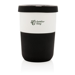PLA Cup Coffee-To-Go 380ml weiß/schwarz