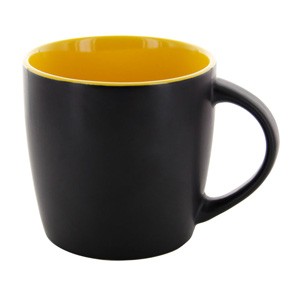 Tasse Emilia mattschwarz-gelb