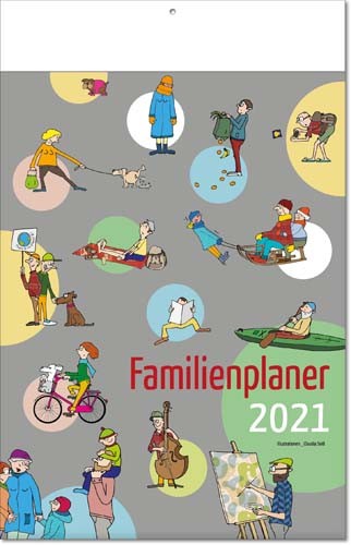 Bildkalender deutsch FAMILIENPLANER mit Klappfälzel