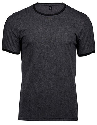 Ringer Tee Black-Melange_Black