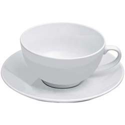  Teekanne mit einer Tasse und Untersetzer