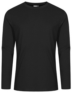 Männer T-Shirt Langarm Black