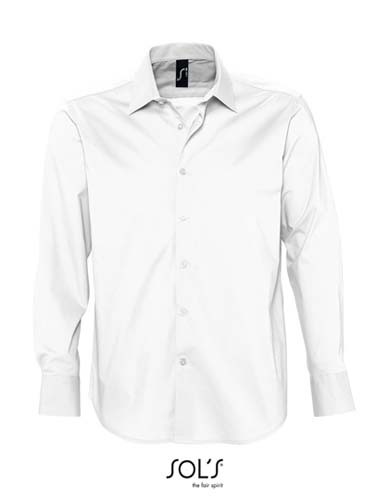 Men`s Stretch-Shirt Brighton Longsleeve_White