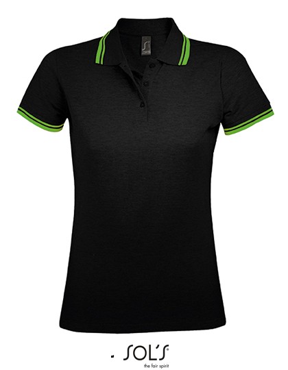  Women Polo Black_Lime