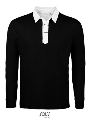 Preston Men Polo Black_White