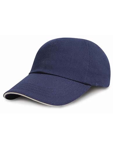 Junior Heavy Brushed Cotton Cap_Navy-White
