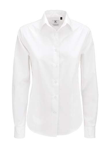 Poplin Shirt Smart Long Sleeve / Women_White