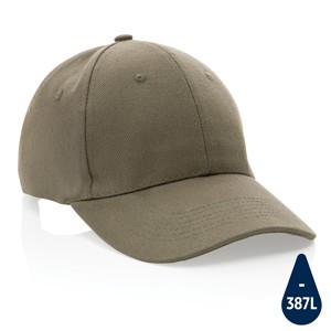 6 Panel Kappe aus 280gr grau