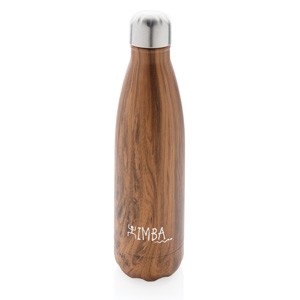 Flasche mit Holzoptik d.braun
