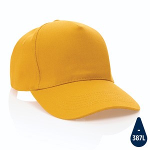 5 Panel Kappe aus 280gr gelb